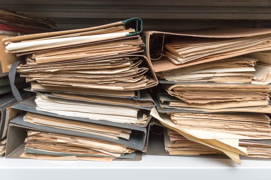 Die Akten vor der Bearbeitung