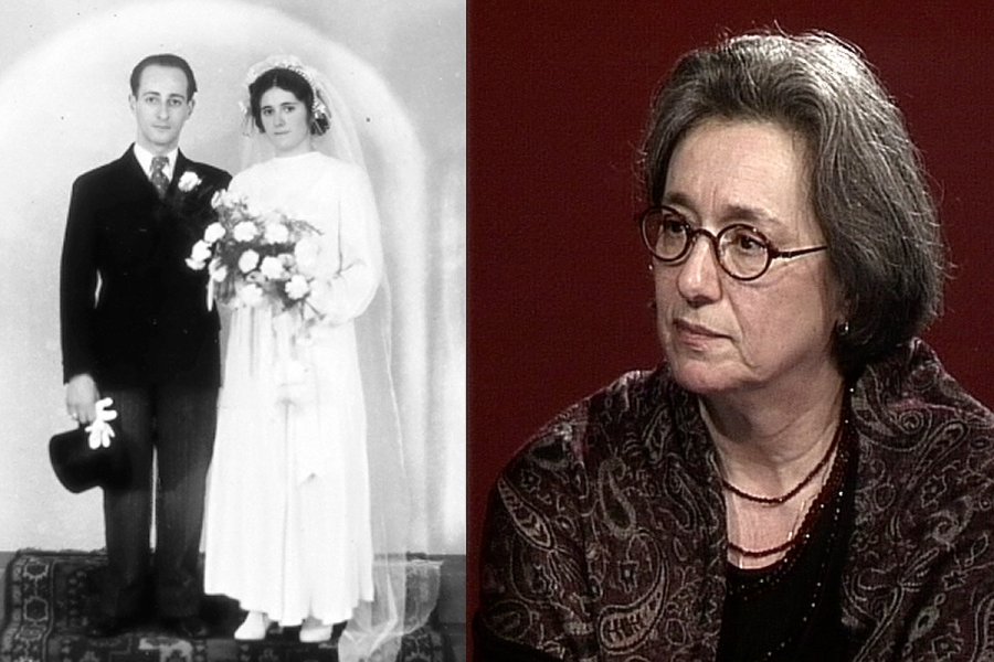 Erst im Alter von 42 Jahren sah Rozette Kats zum ersten Mal ein Foto ihrer in Auschwitz ermordeten Eltern Henderina und Emanuel Louis Kats (Quellen: links Rozette Kats, rechts AJZ e.V. Dessau) 