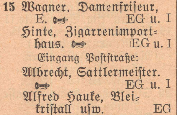 Adressbuch 1930, Zerbster Straße 15