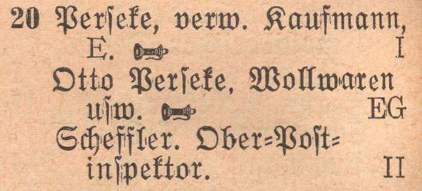 Adressbuch 1930, Zerbster Straße 20