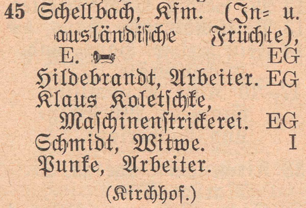 Adressbuch 1930, Zerbster Straße 45