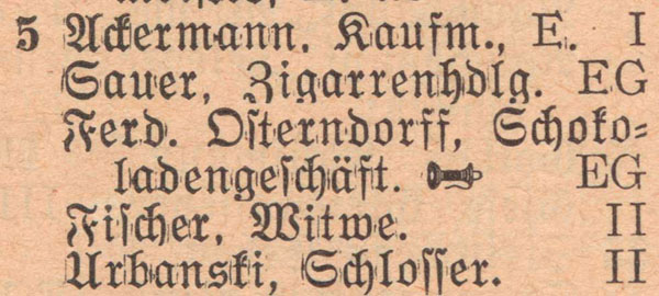 Adressbuch 1930, Zerbster Straße 5