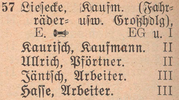 Adressbuch 1930, Zerbster Straße 57