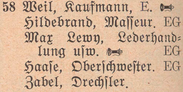 Adressbuch 1930, Zerbster Straße 58