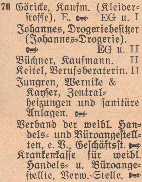 Adressbuch 1930, Zerbster Straße 70